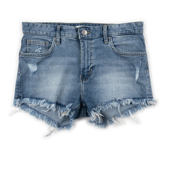 H&M high rise denim cutoff jean shorts size 6 - Picture 1 of 7